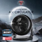 Vornado Whole Room Air Circulator – Powerful Vortex Action, 75-ft wind, Adjustable Tilt, Desk/Floor Fan, 3-Speed, black, 62-AN