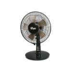 iFan 9” Desk Fan – 5 Blades, Turbo Fan, Vortex Airflow, Adjustable Tilt, Oscillation, Energy-saving, 2-Speed, black, IF404