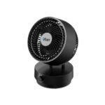 iFan 9" Air Circulator Fan – Concentrated Airflow, Desk Fan, Adjustable Tilt, Oscillation, Portable, Silent, 3-Speed, black, IF7409