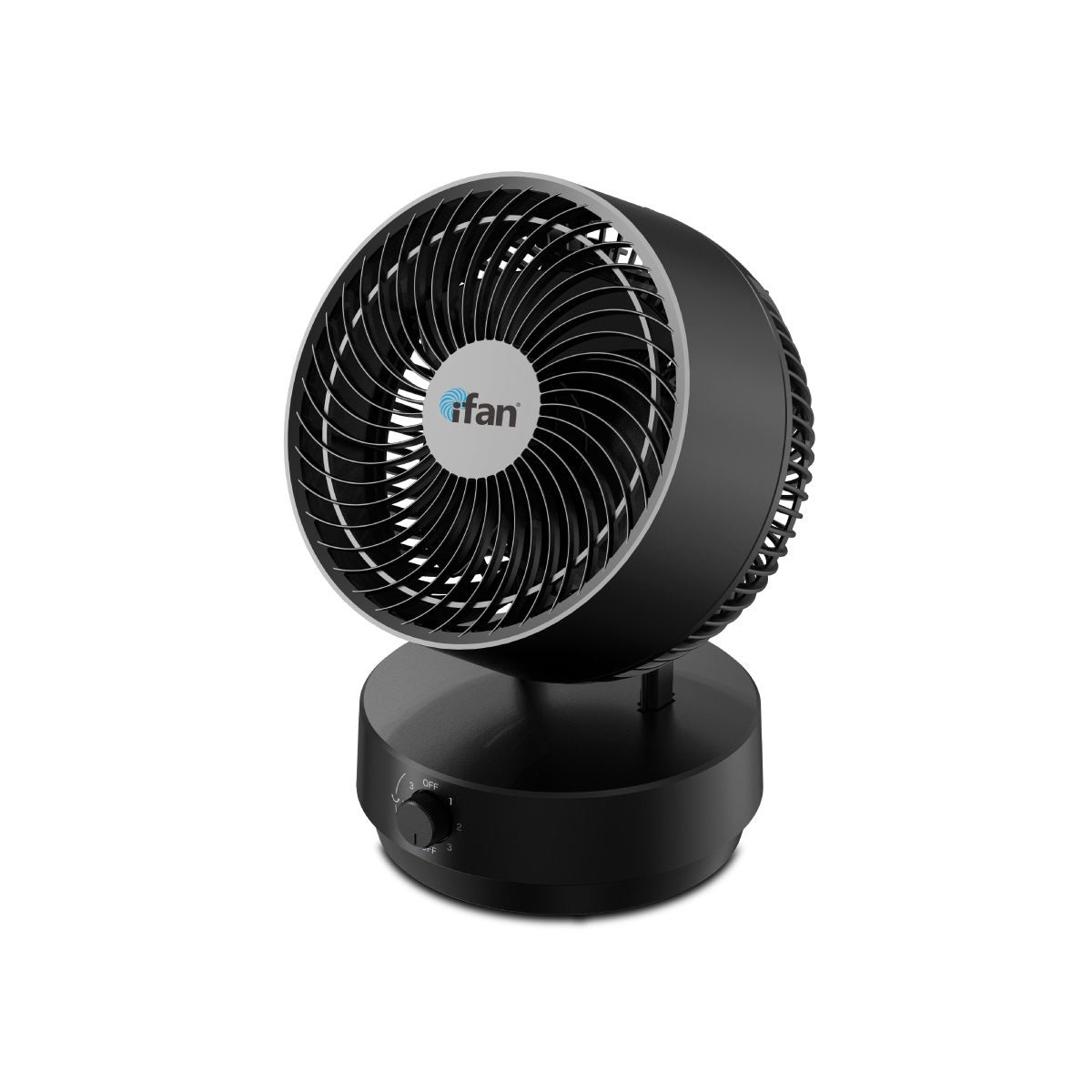 IF7409_04 iFan 9" Air Circulator Fan – Concentrated Airflow, Desk Fan, Adjustable Tilt, Oscillation, Portable, Silent, 3-Speed, black, IF7409 - Image 1