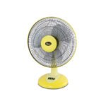 My Choice 16" Desk Fan – High Velocity, Adjustable Tilt, Oscillation, Quiet, Durable, Overheat Protection, 3-Speed, yellow, MC505