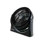 PowerPac 9" Air Circulator Fan – High Velocity, Powerful Airflow, Adjustable Tilt, Thermal Fuse Protection, 3-Speed, black, PP2809