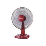 PowerPac 16" Desk Fan – High Velocity, Adjustable Tilt, Oscillation, Timer, Durable, Overheat Protection, 3-Speed, red, PPTF16
