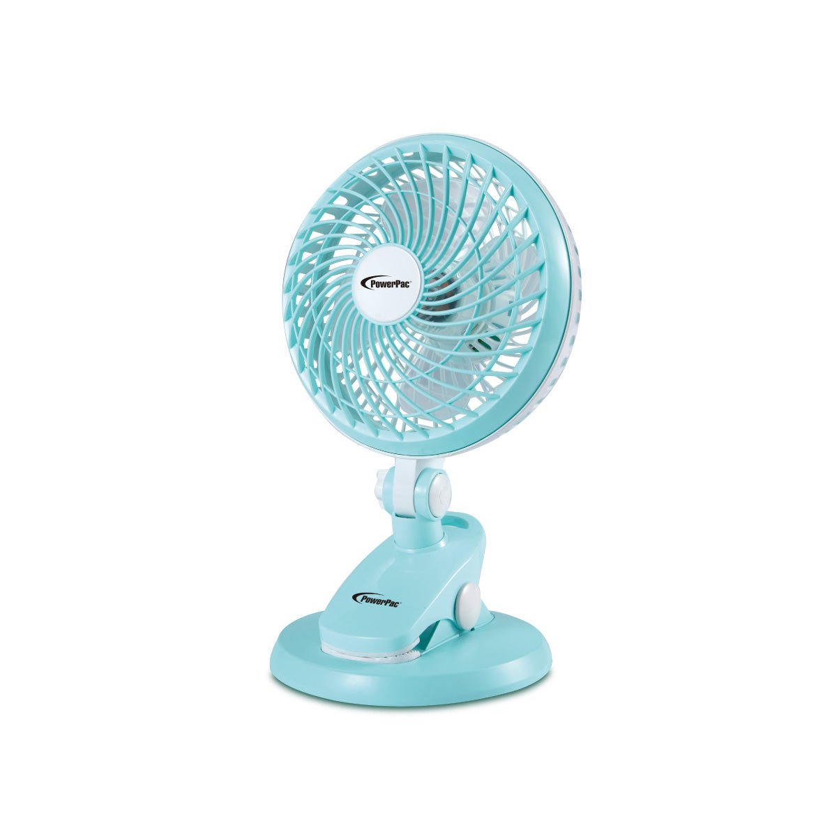 PPUF221_04 PowerPac 6" Clip/Table Fan – USB, Detachable Base, Strong Airflow, Adjustable Tilt, Portable, Durable, 2-Speed, blue, PPUF221 - Image 1